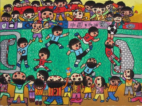 足球主题校园文化活动绘画展